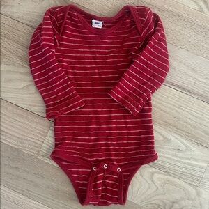 Engel German made pure new wool red/white striped bodysuit onesie sz EUR 98/104